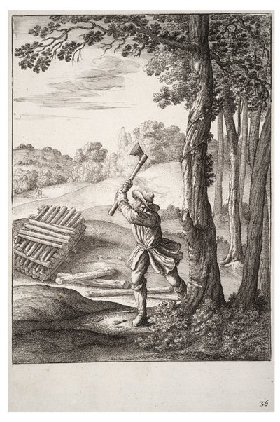 El leñador de Wenceslaus Hollar